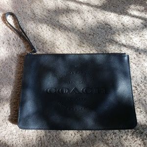 Large Leather Coach Wristlet